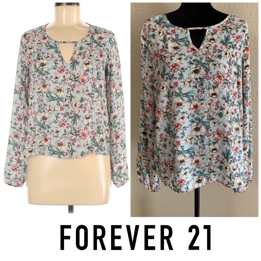 Forever 21+ floral long sleeve 2x